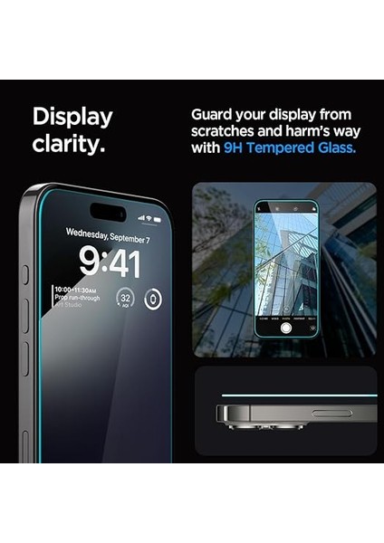 iPhone 15 Pro Max ile Uyumlu Cam Ekran Koruyucu Kolay Kurulum Glas.tr Ez Fit Slim Hd - AGL06878 fırsatları