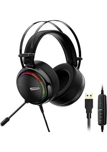 Glary 7.1 Mikrofonlu Rgb Oyuncu Kulaklığı, Siyah