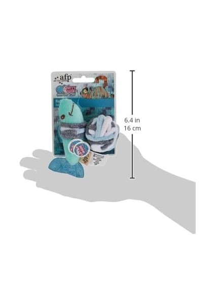 Knotty Habit Iplik Balık Peluş Kedi Oyuncağı Renkli modelleri
