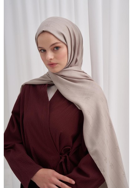 Monogram Jakar Italyan Ipekli Şal Füme