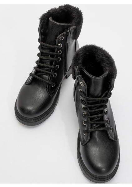 Siyah Kürklü Kaliteli Su Geçirmez Kışlık Kadın Bot fırsatları