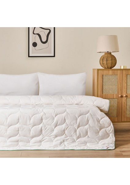 Soft Tek Kişilik Bambu Yorgan - Beyaz - 155X215 cm