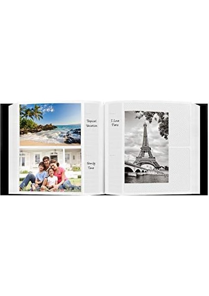 Albums CLB-246/BK 200 Cepli Gümrüklü Deri Fotoğraf Albümü, 4 x 15 cm Baskılar Için, Siyah fiyatları