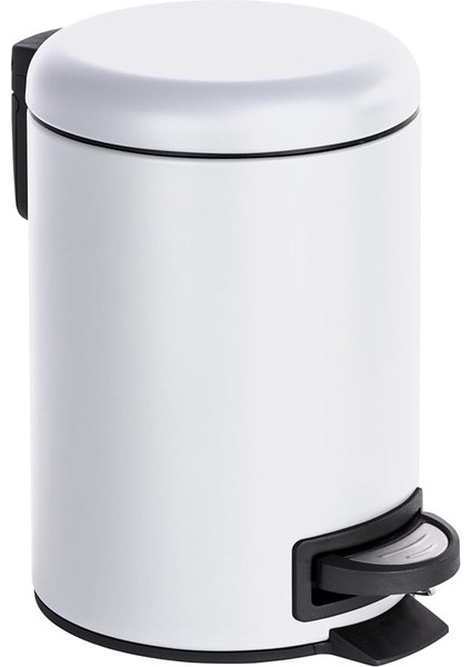 Leman Kozmetik Pedallı Kova Beyaz 3l Entegre Atık Torbası Tutuculu Beyaz