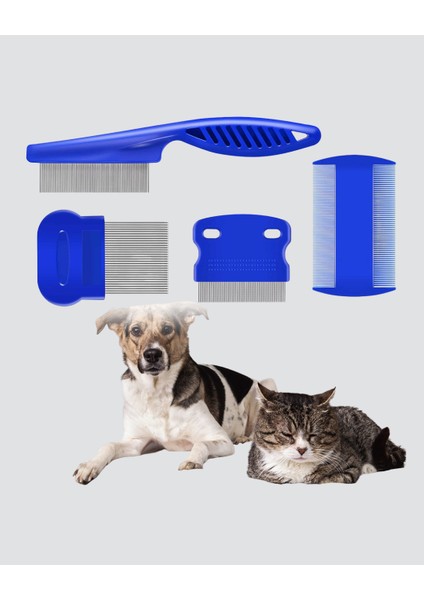 4’lü Kedi Köpek Tüy Temizleme Seti – Paslanmaz Çelik,ergonomik ve Uzun Ömürlü modelleri