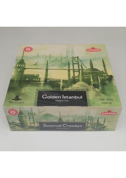 Çaykur Golden Istanbul Green Tea 160 G (Bardak Poşet Yeşil Çay)