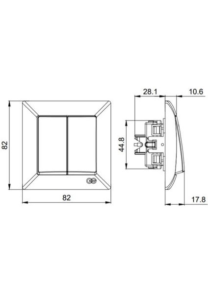 Visage Beyaz Komütatör Anahtar Çerçevesiz - Priz ve Anahtar Için Uyumlu Çerçeve fiyatları