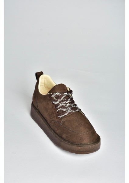 V602045402 Kahverengi Süet Süet Kalın Tabanlı Günlük Kadın Ayakkabı fırsatları