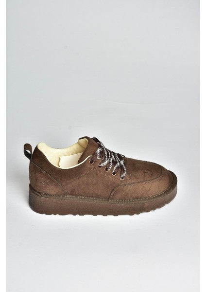 V602045402 Kahverengi Süet Süet Kalın Tabanlı Günlük Kadın Ayakkabı indirimleri