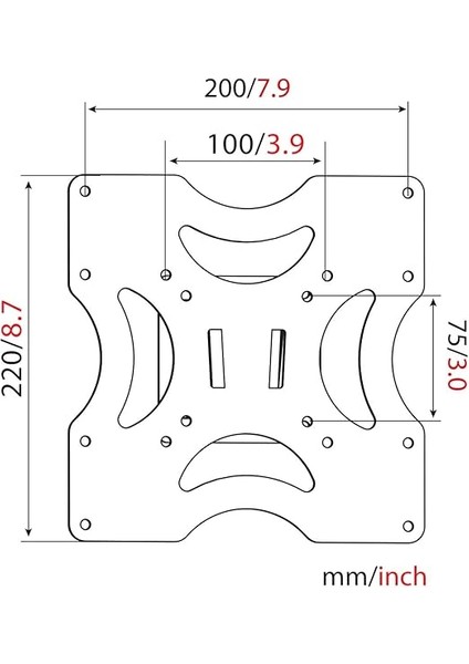 Duvar Askısı Lcd/led Monitör Için, 94 cm (37 Inç), Sabitleme Aparatı, 37 kg Maksimum Yük, Maks. Vesa 200 x 200 fiyatları