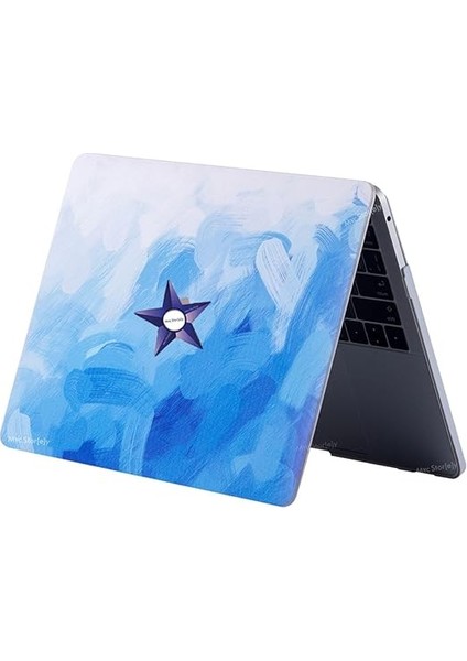 Macbook Air Kılıf 13.6 Inç M2-M3-M4 Çip PAINT02 (Touchıd'li 13.6" Air) A2681 A3113 A3240 ile Uyumlu Açık Mavi fırsatları