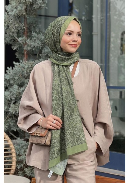 Tuğçe'nin Tercihi Nilla Pamuklu Şal Mirage Yeşil