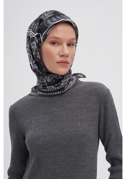 Emera Siyah Mulbary Ipek Eşarp fırsatları