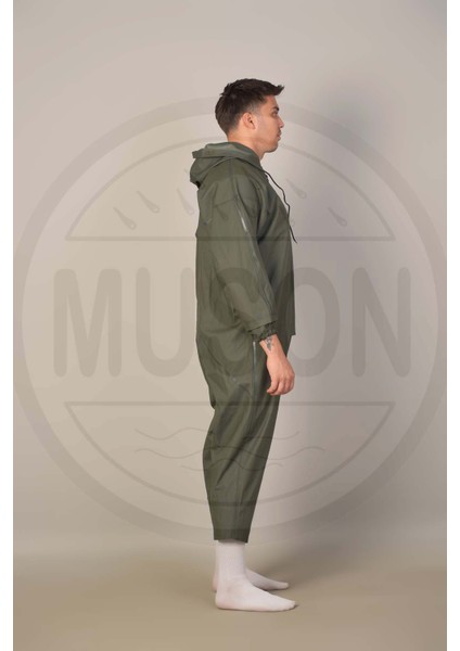 Su Geçirmez Boy Tulum Yağmurluk – Haki | Fermuarlı, Kapüşonlu, Rüzgar ve Yağmur Geçirmez Tek Parça Koruyucu Giysi – Balıkçılık, Tarım, Araç Yıkama ve Arazi Ilaçlama Için Dayanıklı modelleri
