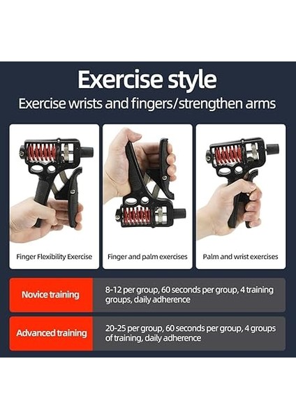 5-165KG Profesyonel El Bilek ve Kol Güçlendirici Kavrama Egzersiz Aleti Ayarlanabilir El Yayı fiyatları