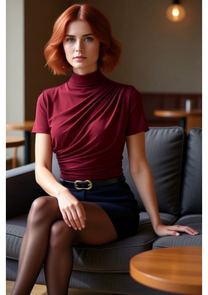 Fitted Dik Yaka Kısa Kollu Esnek Örme Bluz Yazlık Günlük Seçkin Malzeme Uzun Ömürlü fiyatları