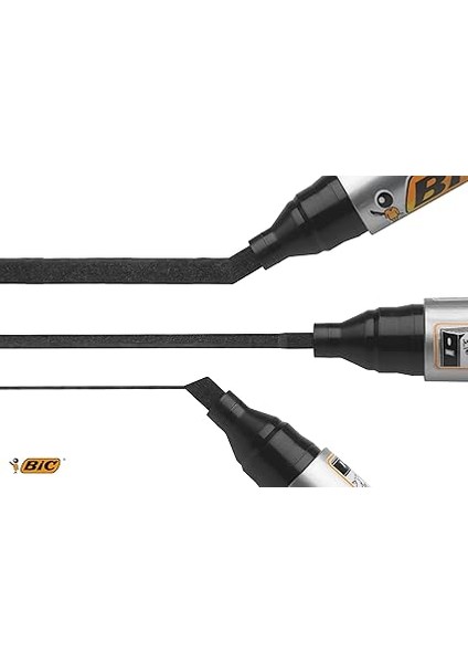 Intensity Marker 2300 Kesik Uçlu Permanent Markör Siyah 12'li Kutu, 3,7 mm ile 5,5 mm Kalın Uç, Kapağı 1 Ay Açık Kalsa Da Kurumayan Mürekkep fırsatları