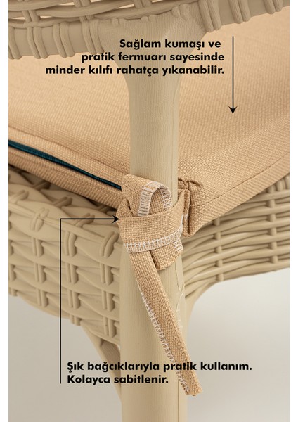 Su Geçirmez Sandalye Minderi Fermuarlı Bağcıklı 22 Dns Sünger fırsatları