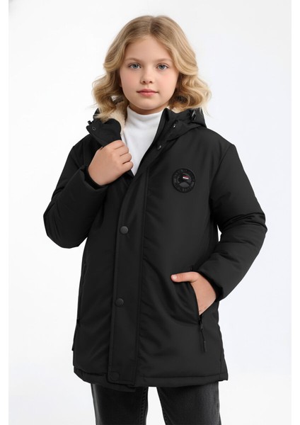 İçi Kürklü Su ve Rüzgar Geçirmez Kapüşonlu Kız Çocuk Mont fiyatları
