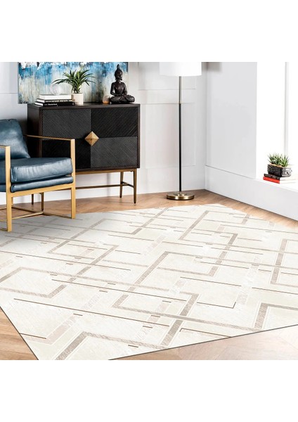 Sueca Modern Bej Viskon ve Akrilik Pamuk Tabanlı Makine Halısı modelleri