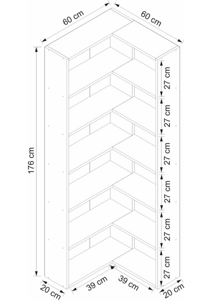 Adel Köşe Set 5 - Beyaz