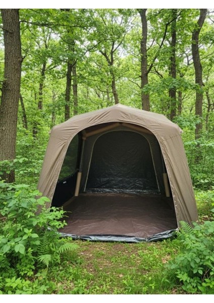 210D Oxford Soba Baca Çıkışlı Şişme Çadır 290X290XH220 Haki + Pompa Dahil fiyatları