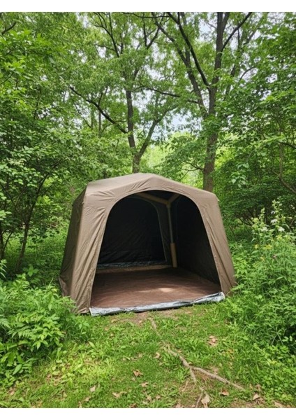 210D Oxford Soba Baca Çıkışlı Şişme Çadır 290X290XH220 Haki + Pompa Dahil indirimleri