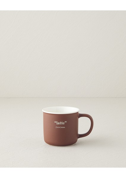 Phoebe Latte New Bone China Kupa 200 ml Kahverengi