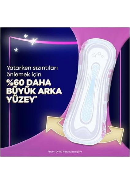 Orkid Platinum Gece Ekstra Plus (Boy 5) 20 Adet Hijyenik Ped