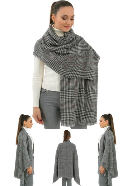 1 Adet Kadın Büyük Bedene Uygun Yumuşak Dokulu Kışlık Desenli Atkı Omuz Şalı modelleri