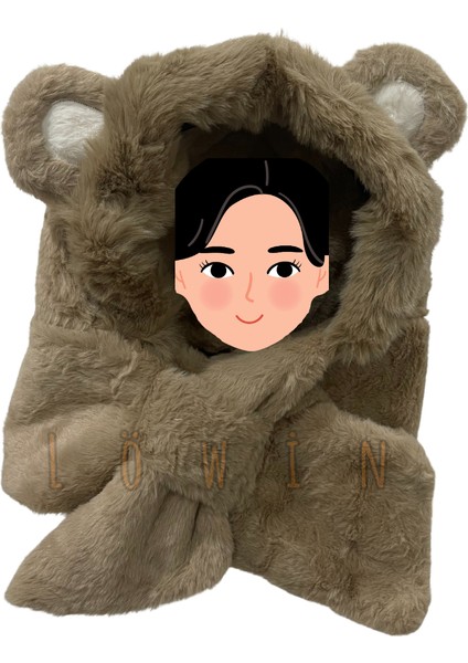 Peluş Kış Şapkası | Kulak Koruma Şapka & Boyunluk Şal İkisi Bir Arada | Sıcacık ve Yumuşacık modelleri