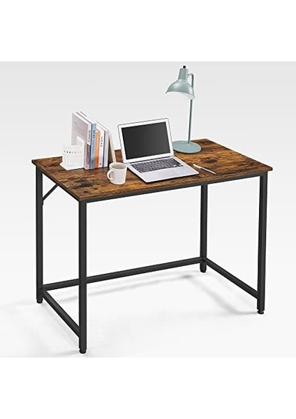 Çalışma Masası, Bilgisayar Masası, Dar Ofis Masası, 100 x 50 x 75 Cm, Çalışma Odası, Ev Ofisi, Ofis, Kurulum, Metal, Endüstriyel Tasarım, -Siyah LWD41X modelleri