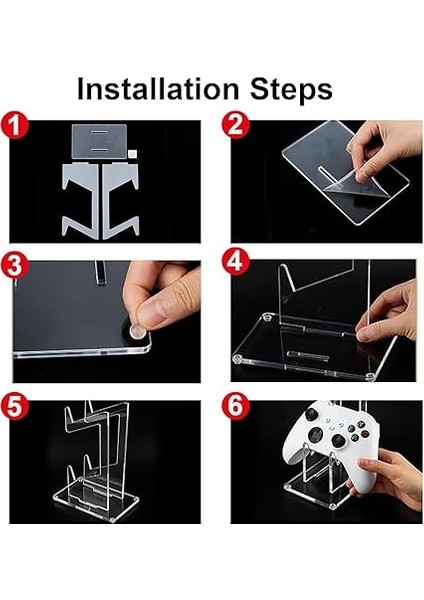 Gamepad Tutucu, Çift Katmanlı, Akrilik, Ps4, Ps5, Xbox Serisi ve Pc Için, Denetleyici Tutucu, Oyuncular Için Evrensel Tutucu, Ofis ve Kulaklık Için, Şeffaf indirimleri