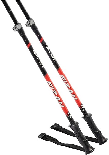 Fizan Walker 2 Section Çiftli Pole Baton Baton Unisex, Kırmızı, Tek Beden modelleri