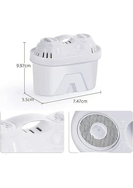 3'lü Arıtmalı Sürahi Filtre Kartuşları - Klor, Kireç ve Organik Safsızlıkları Giderir, Hız Ayarlı, 160 Litre Kapasite, Geri Dönüştürülebilir ve Popüler Sürahilere Uyumlu fiyatları