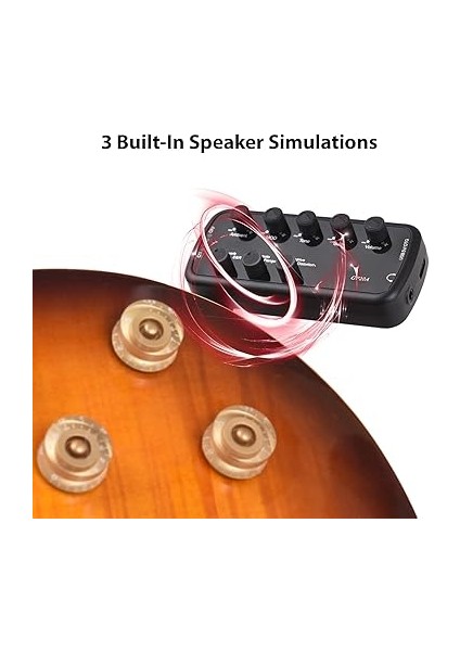 Gitar Amfisi Mini Amfi Taşınabilir Kulaklık Gitar Amfisi Elektro Gitar Müzik Aleti Için Tak ve Çalıştır 3 Dahili Hoparlör Simülasyonları Otg Dahili Kayıt indirimleri