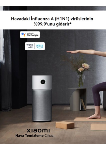 Yeni Nesil Ultra Premium Hava Temizleyici, 125M2 Etkili Alan Performansı | Şık Tasarım