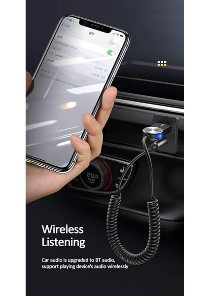 Usams Bluetooth 5.0 Receiver USB Aux Wireless Araç Kiti Telefon Konuşma Müzik Dinleme BA01 SJ464LVX indirimleri
