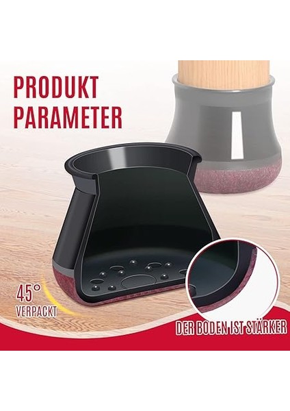 24 Adet Sandalye Ayağı Kapağı, Sandalye Ayakları Için Siyah Koruyucu Kapak, Keçeli, Keçe Kaydırıcı, Sandalye Bacakları Için Silikon Koruma Kapakları, Eğimli, Aşınmaya Dayanıklı Sandalye Ayağı modelleri