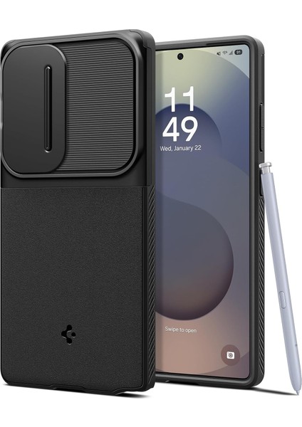 Galaxy S25 Ultra ile Uyumlu Kamera Korumalı Kılıf Optik Armor Hava Kanalı Teknolojisi Askeri Sınıf Koruma Dokulu Yüzey Kapak - ACS08969