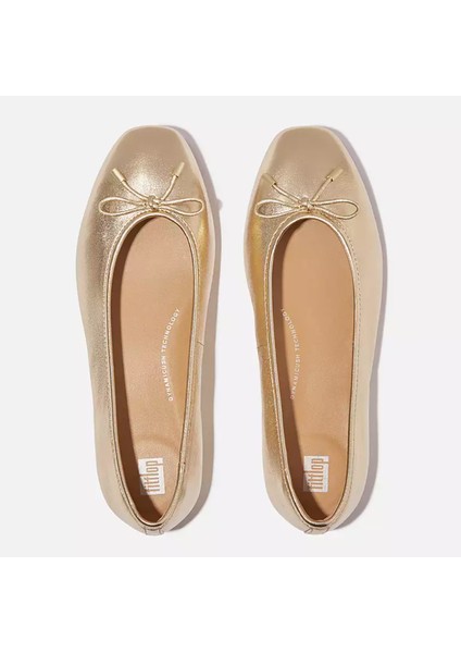 Kadın Babet IH2-C89/675 Fitflop Delıcato Bow Soft Metallic-Leather Ballerinas fırsatları