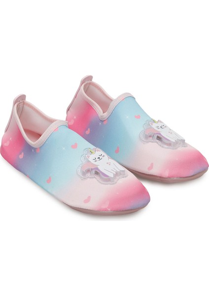 Işıklı Cat Figürlü Kaymaz Tabanlı Esnek Hafif Dayanıklı Çocuk Havuz Plaj Deniz Ayakkabısı fırsatları