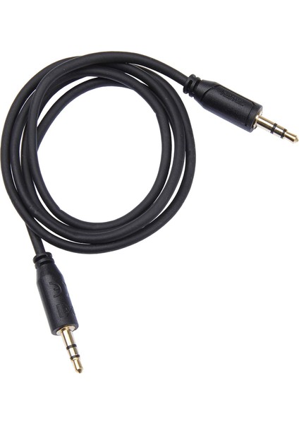 3.5mm - 3.5mm "-Slim", Altın Uç, 0.75M, Siyah