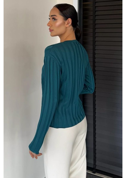 Kadın Düğme Detaylı Triko Hırka (M-L-Xl Uyumludur) P-00018886 fırsatları