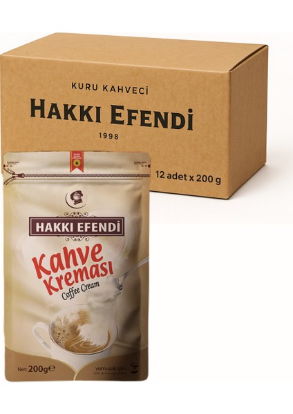 Kahve Kreması Koli 200GR (12ADET)