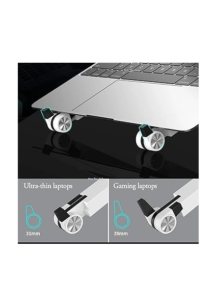 Stand Laptop Standı Tablet Standı Bilgisayar Standı MacBook Notebook iPad Yükseltici Katlanabilir Ayarlanabilir Hafif Beyaz fiyatları