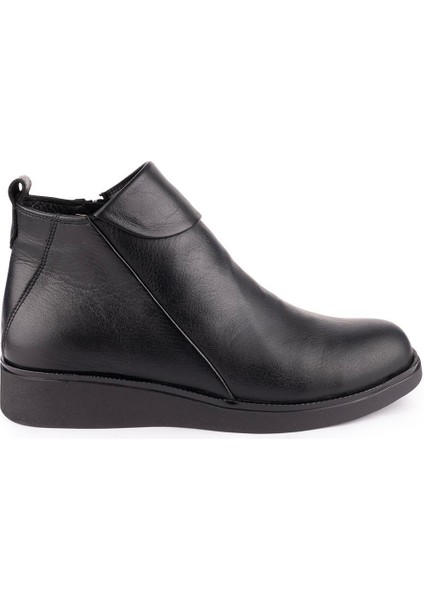 Hakiki Deri Ortopedik Taban Fermuarlı Modern Bot Siyah 2401 fırsatları