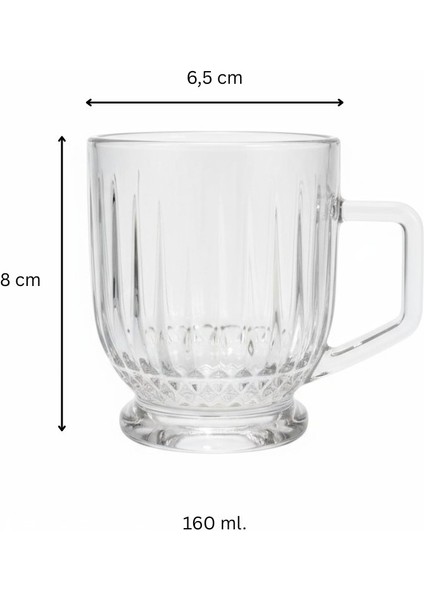 Elysia Desen 6 Kişilik Cam Çay-Kahve Takımı - 6 x 160 Ml. fiyatları