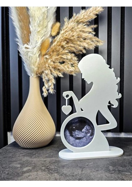 Hamile Anne Ultrason Fotoğraf Çerçevesi – Pla 3D Baskı – Yenidoğan Hatırası