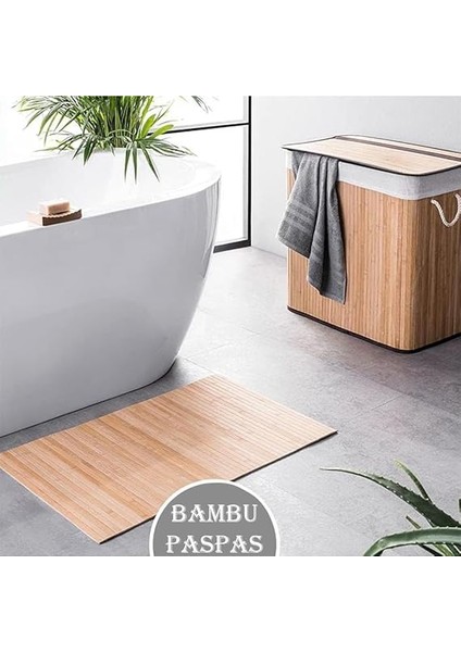 Doğal Bambu Banyo Paspası, Duş ve Küvet Için Kaymaz Mat, Çok Amaçlı Kullanım modelleri